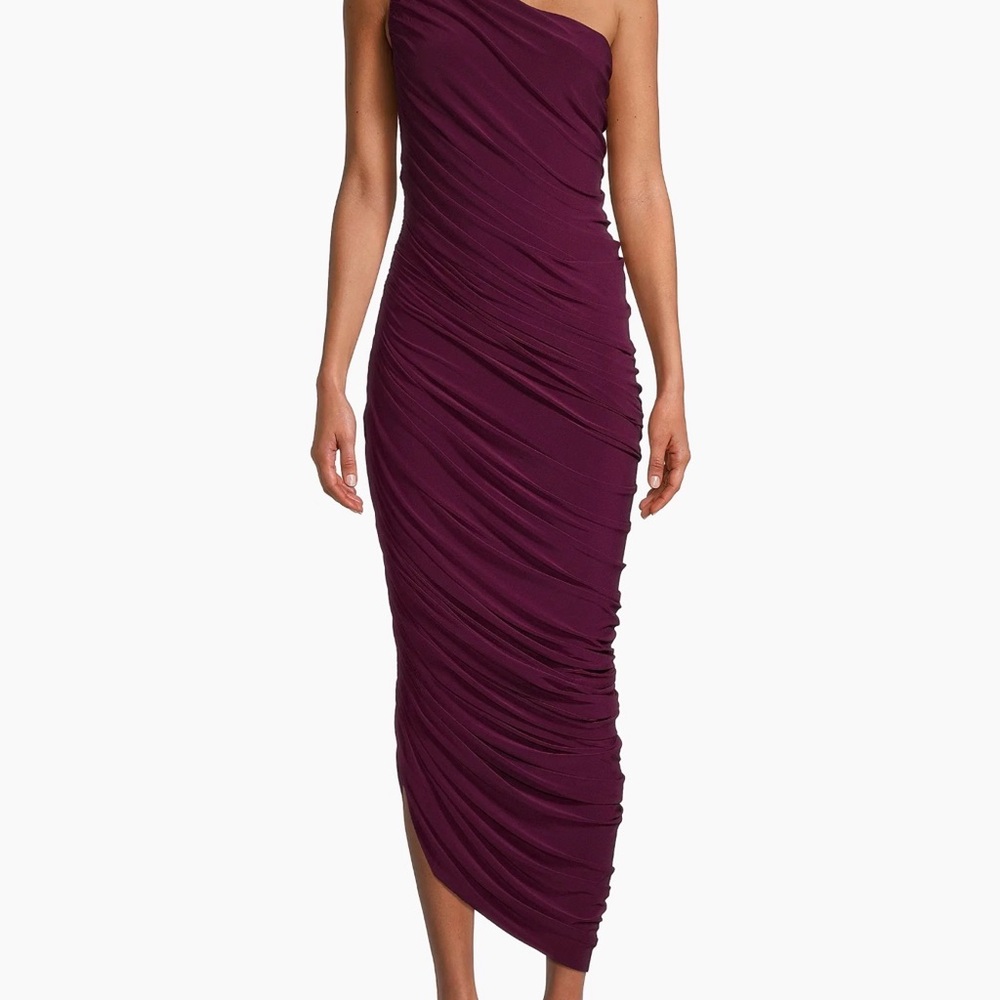 Elegant Plum One-Shoulder Dress